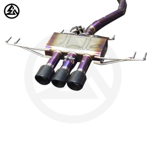 Tubo de escape de titanio CSZ con silenciador de valor de salida central de tres puntas Catback Compatible con <span class=keywords><strong>Honda</strong></span> <span class=keywords><strong>Civic</strong></span> X <span class=keywords><strong>Type</strong></span> <span class=keywords><strong>R</strong></span> <span class=keywords><strong>FK8</strong></span> 2,0 T - Product Image 6