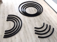 Rails de plafond magnétiques pour éclairage sur rail LED extensible en aluminium noir 1m 2m 3m