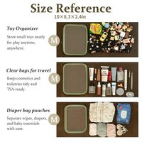 Trousses de toilette transparentes à fermeture éclair, Étuis rigides à fermeture éclair pour couches, Sacs de toilette, Ensembles de trousses à cosmétiques, Bacs de rangement pour jouets