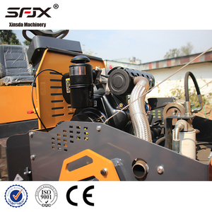 Xinsda Machinery <b>Mini</b> Ride On Vibratory Double Drum Roller Yellow Full Hydraulic System for Asphalt Compaction - Product Image 3