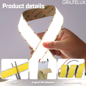 Bande LED COB 960 1600 LED 3 5 rangées 24V 15mm 30mm pour éclairage linéaire haute puissance de qualité commerciale - Product Image 3