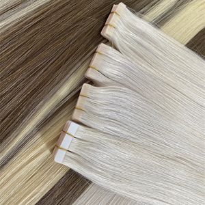 यूरोपीय शीर्ष गुणवत्ता अदृश्य और निर्बाध संरेखित क्यूटिकल बालों को मानव बालों के विस्तार में इंजेक्ट टेप - Product Image 2
