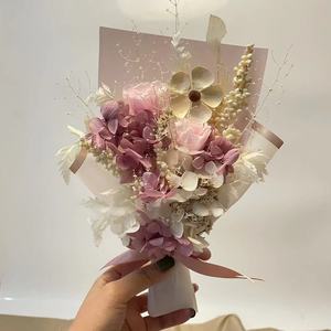 HFlora vendedor caliente <span class=keywords><strong>Limonium</strong></span> bohemio floral Rosa arreglo de flores ramo de flores ramos de novia - Product Image 1