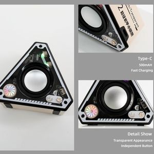 Haut-parleur sans fil <span class=keywords><strong>Triangle</strong></span> Mech de haute qualité avec basses profondes Petit canon en acier Son <span class=keywords><strong>HiFi</strong></span> Boîte de son portable pour ordinateur de bureau - Product Image 6