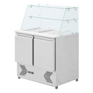 <span class=keywords><strong>Precio</strong></span> de fábrica Comercial de acero inoxidable Ensaladera Refrigerador Ensalada de frutas <span class=keywords><strong>Vitrina</strong></span> <span class=keywords><strong>refrigerada</strong></span> - Product Image 2