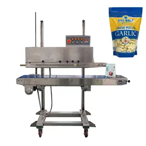 Automatic Vertical continuous band sealer heat sealing machine for pre-made bag