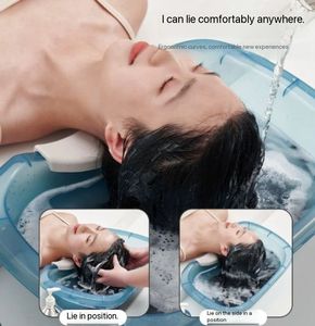 Bassin de shampooing de bassin de cheveux en plastique pliable portatif pour les femmes enceintes - Product Image 4