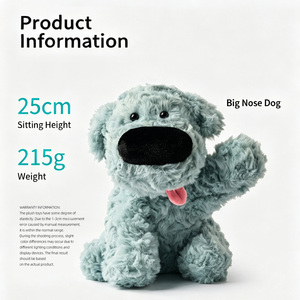 Bobova - Peluche <span class=keywords><strong>de</strong></span> <span class=keywords><strong>Perro</strong></span> con Nariz Grande Azul, <span class=keywords><strong>Super</strong></span> Suave, <span class=keywords><strong>de</strong></span> Poliéster, Bordado, Relleno <span class=keywords><strong>de</strong></span> Algodón PP, para Regalo <span class=keywords><strong>de</strong></span> Cumpleaños para Novio, Novia o Niños - Product Image 2