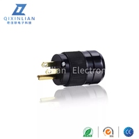 Conector Macho Marinco 5266BL 8215/320, Conector Hembra, Importado de EE. UU., Grado Audiófilo, Estándar Estadounidense, Juego de Alimentación de CA para Sistema HIFI