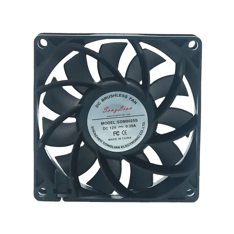 Fabricant 8025 Ventilateur de refroidissement à flux axial DC High RPM 12V 24V Roulement à billes pour purificateur de voiture