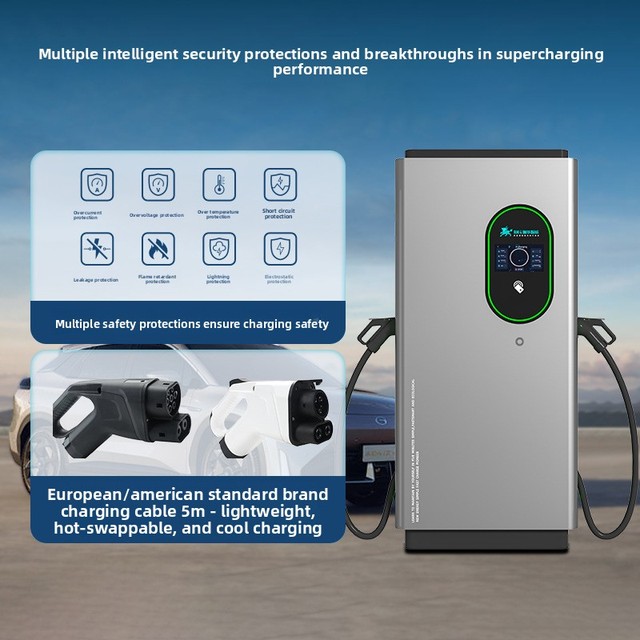 Export-grade CCS2 OCPP1.6 DC Fast Charging Station Model ZJ7 80/120/160 kW Dual-gun Commercial Use New-energy Vehicles AC380V