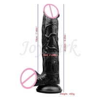 JoyPak 9.25 pouces, énorme pénis en plastique souple sans PVC, échantillon gratuit, livraison directe, énorme pénis noir et vibrateurs pour femmes