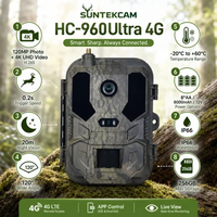 Caméra de chasse sans fil Suntekcam HC-960Ultra-Li avec carte SIM intégrée, 120MP, 4K, étanche IP65, stockage cloud gratuit, FTP, piège photo par e-mail
