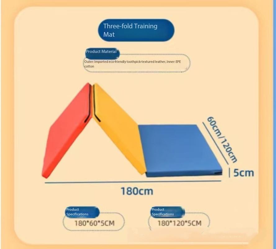 เสื่อพับสามทบสีแดง 180*60*5ซม