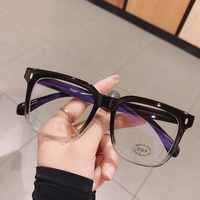 2026 Unisex Optische Eckige Brillengestelle Schwarz Transparent Blaulichtfilter-Brille für Männer und Frauen Klare Brillen Diamantgesichtsform
