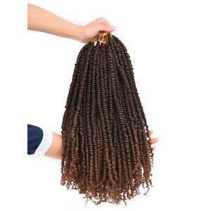 Pre-Bucle suave pasión primavera bomba giro mujeres pelucas Crochet trenza 100% pelo sintético - Product Image 6