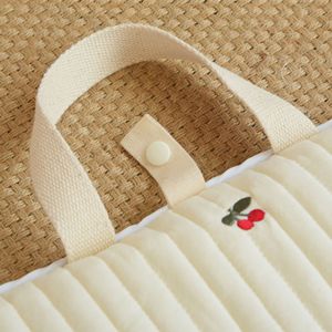 Colchoneta Plegable Portátil para Bebé <span class=keywords><strong>DOU</strong></span> YI, Diseño Coreano con Bordado de Oso, Algodón Puro Transpirable, Relleno de Fibra de Poliéster - Product Image 3