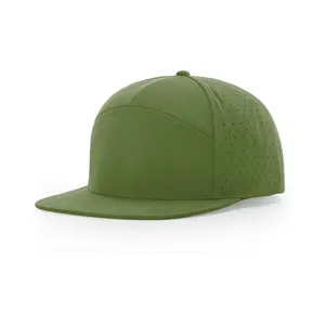 לוגו Pvc גומי מותאם אישית ריצ'רדסון 169 כובע בייסבול כובע סנאפ באק עמיד למים איכות כובעי לייזר 7 פאנלים לגברים
