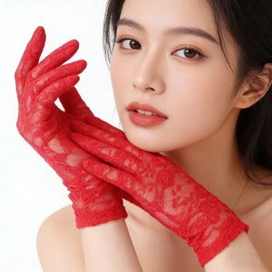 Guantes de Novia Elegantes con Apliques de Encaje Satinado, Largos hasta la Muñeca, <span class=keywords><strong>para</strong></span> Vestido de Novia, Baile, Comunión, <span class=keywords><strong>para</strong></span> Niñas y Mujeres - Product Image 5