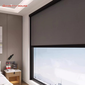 Ngoài trời Windproof Sun Shades vải dây kéo màn hình dọc Rèm điều khiển từ xa Shade Zip màn hình - Product Image 2