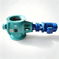 Válvula Rotatoria de Acero Fundido Quanfeng, Alimentador Rotatorio Tipo Estrella Accionado por Motor de 3 Fases para Harina, Granos y Polvo, Montaje con Brida 1.5