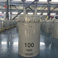 Transformateur de distribution immergé dans l'huile 12,47 kV 13,2 kV 13,8 kV 100 kVA, monophasé, monté sur poteau - Vente chaude