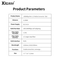 Transceiver Mini Gigabit Single-Mode Single-Fiber LC Port Model XC-1011MINI-SFP Jangkauan Transmisi 20km Cina
