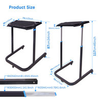 Table de travail réglable en hauteur pour vélo d'appartement, pour ordinateur portable/PC, accessoires de vélo