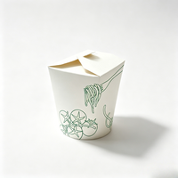 Boîte à emporter en papier kraft biodégradable, écologique, imperméable, jetable, de qualité alimentaire, avec revêtement, durable, finition brillante, application APP