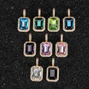 <span class=keywords><strong>Ristar</strong></span> Jewelry - 31 Modelos de Colgantes de Gemas Estilo Hip Hop con Incrustaciones de Circonitas Verdes, Negras, Rubíes, Rosas, Azules, Blancas y Moradas - Product Image 3