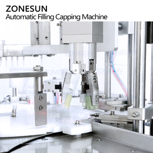 ZONESUN ZS-AFC7自動化粧品エッセンシャルオイル香水バイアルアイドロップドロッパーボトル液体ロータリー充填およびキャッピングマシン - Product Image 6
