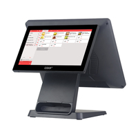 Caja Registradora Táctil de Doble Pantalla de 15 Pulgadas, Sistema POS para Supermercado con 8 GB de RAM, Terminal Punto de Venta con Lector de Tarjetas para Hotel