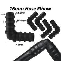 Raccords coudés, en T et bouchons d'extrémité pour tuyaux d'irrigation goutte à goutte en PE de 16 mm, 20 mm, 25 mm, 1/2'' et 3/4'' pour réparation et extension de tuyaux d'arrosage de jardin