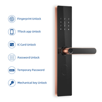 Cerradura de Puerta Biométrica con Huella Digital Bluelock Tuya WiFi, Aplicación TTLock, Llave Digital sin Llave, Manija de Hierro, Cerradura de Seguridad para Puertas