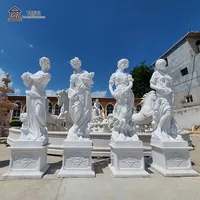 Hoch polnischer Stein marmor Vier Jahreszeiten Gott Skulptur Figur Statue für Garten