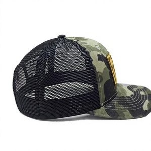 Casquette de camionneur pour adulte, fabriquée au Vietnam, avec patch en cuir réglable, 6 panneaux, camouflage, maille confortable, style vintage, streetwear décontracté - Product Image 3