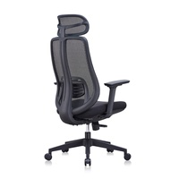 Chaise de bureau ergonomique en maille avec siège et dossier en maille, chaise pivotante pour ordinateur, pour un flux d'air maximal et un confort frais