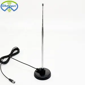 Hoge Kwaliteit Fm Dab Vhf Uhf Magneet Base Telescopische Rob Indoor Magnetische Zuigen Antenne Voor Voertuig