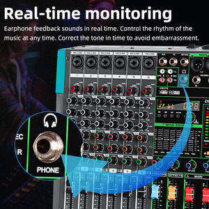 มิกเซอร์เสียง PA6 Professional 6 แชนแนล พร้อมเอฟเฟกต์รีเวิร์บในตัว 256 แบบ - Product Image 4