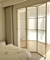 Porte en verre pliable moderne de qualité supérieure en aluminium, isolation thermique, étanche, verre trempé personnalisé pour chambre à coucher et salle de bain