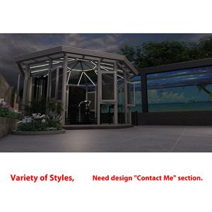 Veranda in Stile Europeo Moderno con Tetto in Vetro Temperato, Giardino d'Inverno Impermeabile con Caratteristiche di <span class=keywords><strong>Ponte</strong></span> Termico Interrato in Lega di Alluminio - Product Image 5