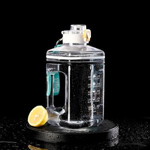 Square Sports Water Bottle 2.2L Direct Drink Wide Mouth With Carrying Rope For Fitness And Jumping - Product Image 2