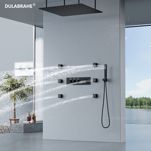 Phòng tắm Châu Âu vòi hoa sen vòi giấu tĩnh nhiệt hiển thị kỹ thuật số vòi hoa sen Mixer sang trọng Wall Mount Trần vòi hoa sen đặt - Product Image 6