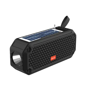 اللاسلكية الشمسية الطاقة شحن الطوارئ FM راديو مع سمّاعات بلوتوث مع قوة البنك 4500mah الشمسية FM راديو
