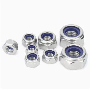 Écrous hexagonaux autobloquants en acier inoxydable 304, acier noir DIN985 Nylon, écrou de blocage <span class=keywords><strong>M2</strong></span> <span class=keywords><strong>M2</strong></span>.5 M3 M4 M5 M6 M8 M10 M12 - Product Image 2