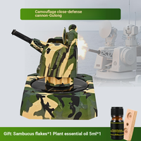 Système d'arme de proximité simulé rotatif à énergie solaire Aromathérapie Monté sur véhicule Parfum Missile Gun Modèle Ornement