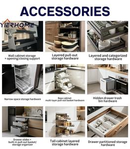 Armoires de cuisine blanches en <span class=keywords><strong>bois</strong></span> massif au prix d'usine | Meubles de cuisine d'appartement sur mesure-Approvisionnement en - Product Image 5