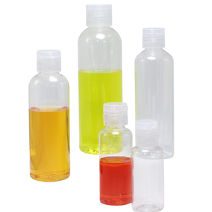 Botella de Plástico Cosmética PET Redonda de 30ml 50ml 100ml 120ml 200ml 250ml 300ml 500ml con Tapa Flip Top para Champú, Loción, Suero - Product Image 1
