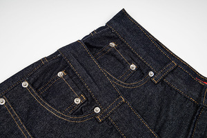 Shorts en jean personnalisés pour homme, été 2026, haute qualité, coupe large, décontracté, ample, droit, double ceinture, effet délavé - Product Image 6