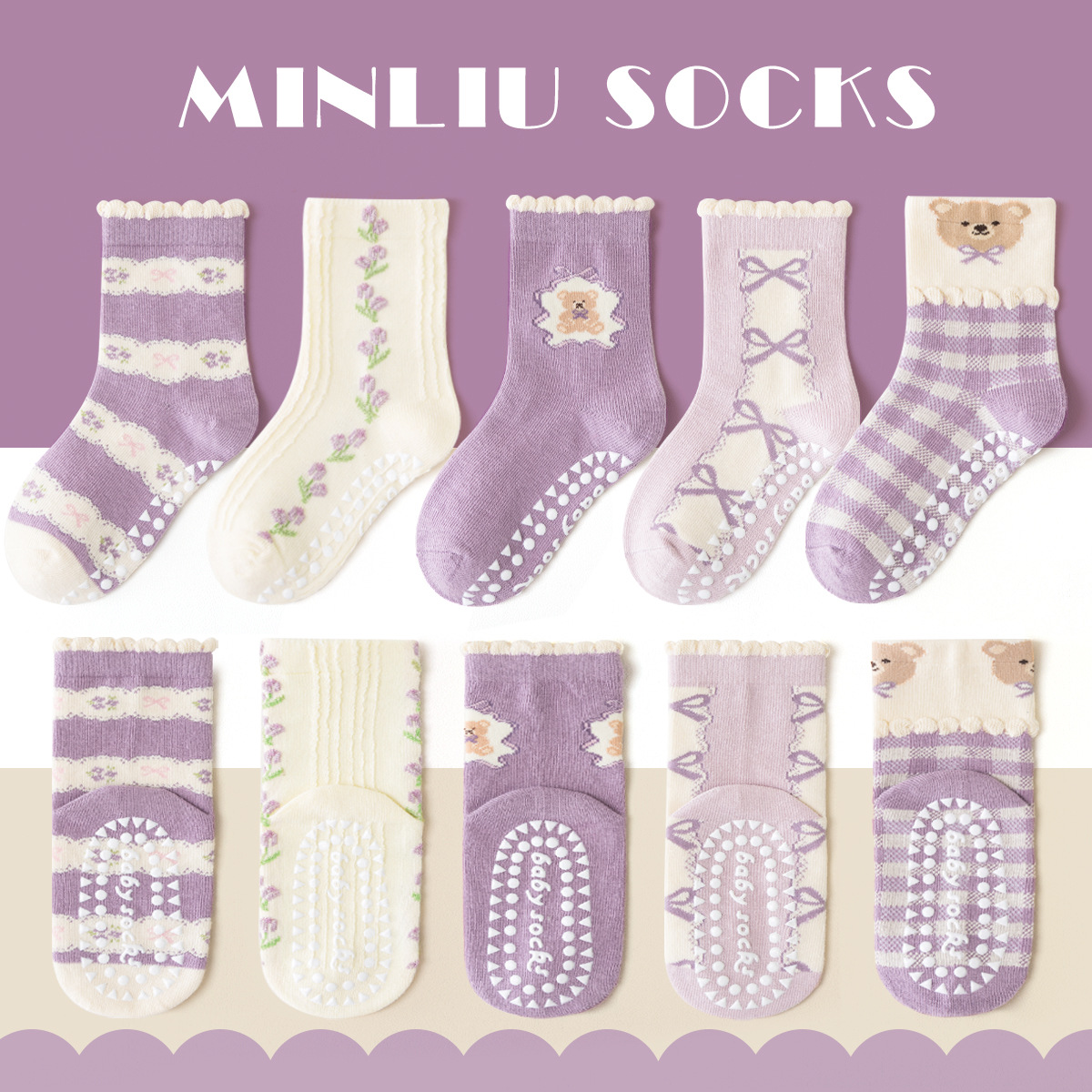 Chaussettes pour femmes tulip bear